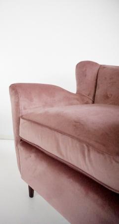 Maurizio Tempestini pair of fine Maurizio Tempestini old rose velvet armchairs Florence 1938 - 4228978