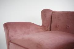 Maurizio Tempestini pair of fine Maurizio Tempestini old rose velvet armchairs Florence 1938 - 4228979