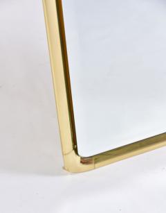 Mauro Lipparini 1970s brass framed wall mirror by Mauro Lipparini - 743422