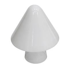 Mauro Marzollo Mushroom Shaped White and Clear Glass Table Lamp Designed by Mauro Marzollo - 3226316