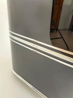 Mauser Desk New York Black Lacquer Metal Linoleum Germany circa 1950 - 4149943