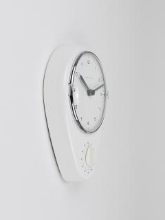 Max Bill Max Bill White Wall Clock Timer Mid Century Modern Junghans Germany 1950s - 4712313
