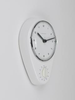 Max Bill Max Bill White Wall Clock Timer Mid Century Modern Junghans Germany 1950s - 4712314