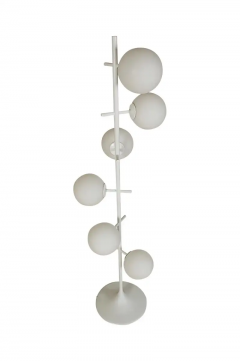 Max Bill Mid Century Modern White Ball Floor Lamp by Max Bill for Temde Switzerland - 2508619