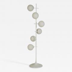 Max Bill Mid Century Modern White Ball Floor Lamp by Max Bill for Temde Switzerland - 2510603