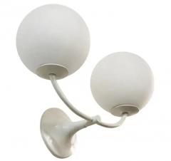 Max Bill Swiss Mid Century Modern Tulip Wall Lamp Sconce by Max Bill in White - 3208634