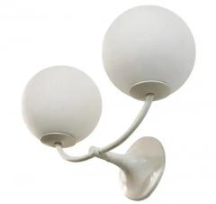 Max Bill Swiss Mid Century Modern Tulip Wall Lamp Sconce by Max Bill in White - 3208638