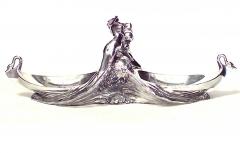 Max Blondat Max Blondat Art Nouveau Silver Plate Centerpiece with Female Figures - 4628953