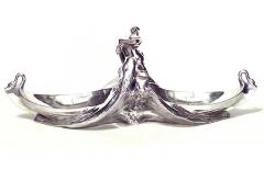 Max Blondat Max Blondat Art Nouveau Silver Plate Centerpiece with Female Figures - 4628954