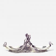 Max Blondat Max Blondat Art Nouveau Silver Plate Centerpiece with Female Figures - 4632034