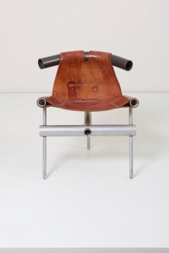 Max Gottschalk Max Gottschalk Prototype Leather Sling Chair US 1960s - 668396