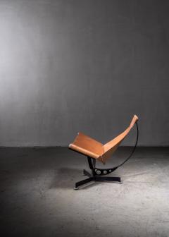 Max Gottschalk Max Gottschalk leather sling lounge chair USA 1960s - 2340032