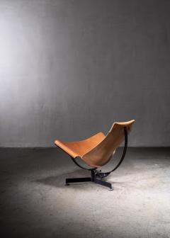 Max Gottschalk Max Gottschalk leather sling lounge chair USA 1960s - 2340035