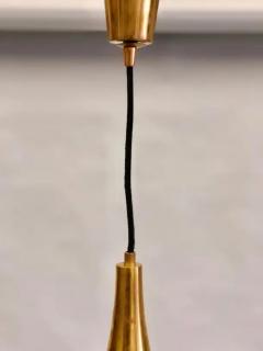 Max Ingrand 2 Italian Mid Century Brass Opaline Glass Pendants Max Ingrand Fontana Arte - 4108811