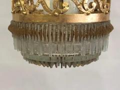 Max Ingrand 2 Italian Midcentury Gilt Iron Chiseled Murano Glass Pendants or Flush Mounts - 3247987