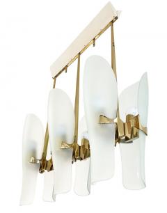 Max Ingrand Elongated Fontana Arte Chandelier Italy 1960s - 2276475
