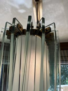Max Ingrand Grand and Rare Linear Glass and Brass Chandelier by Max Ingrand for Fontana Arte - 4593707