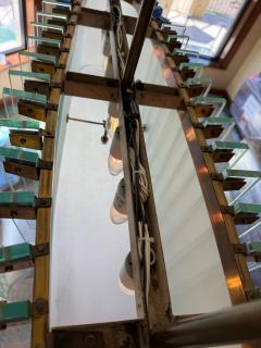 Max Ingrand Grand and Rare Linear Glass and Brass Chandelier by Max Ingrand for Fontana Arte - 4593710