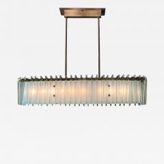 Max Ingrand Grand and Rare Linear Glass and Brass Chandelier by Max Ingrand for Fontana Arte - 4595089