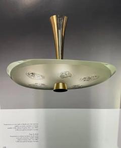 Max Ingrand Italian Glass Flush Mount Chandelier 1748 by Max Ingrand for Fontana Arte 1957 - 3478520