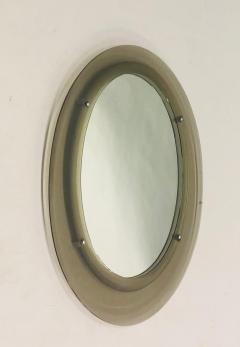 Max Ingrand Italian Midcentury Ovoid Gray Glass Mirror Attr Max Ingrand for Fontana Arte - 2371993