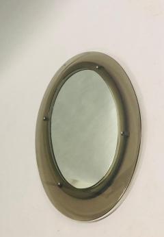 Max Ingrand Italian Midcentury Ovoid Gray Glass Mirror Attr Max Ingrand for Fontana Arte - 2372000