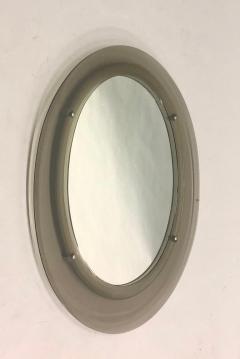 Max Ingrand Italian Midcentury Ovoid Gray Glass Mirror Attr Max Ingrand for Fontana Arte - 2372001
