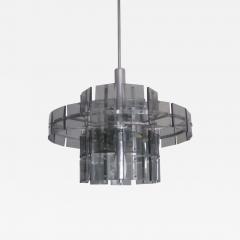 Max Ingrand Italian Midcentury Smoked Glass Chandelier Max Ingrand Fontana Arte Style - 1762280