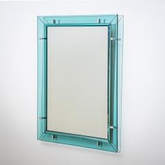 Max Ingrand Light Blue Wall Mirror by Max Ingrand for Fontana Arte Italy 1950s - 4542277