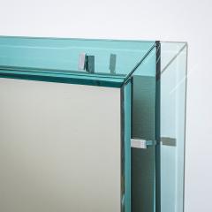 Max Ingrand Light Blue Wall Mirror by Max Ingrand for Fontana Arte Italy 1950s - 4542280