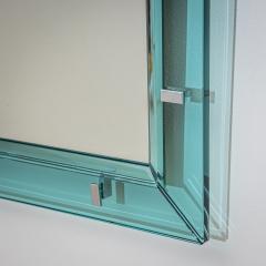 Max Ingrand Light Blue Wall Mirror by Max Ingrand for Fontana Arte Italy 1950s - 4542282