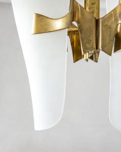 Max Ingrand Max Ingrand Chandelier in Brass and Crystal for Fontana Arte 1960s - 3134755