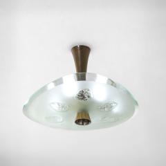 Max Ingrand Max Ingrand Fontana Arte Chandelier Mod 1748 Brass Glass 50s - 2852206