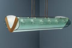 Max Ingrand Max Ingrand Fontana Arte No 2296 Ceiling Lamp in Glass Brass and Metal 1964 - 3119262