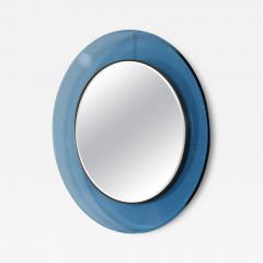 Max Ingrand Max Ingrand Fontana Arte circular mirror blue concave glass - 3966261