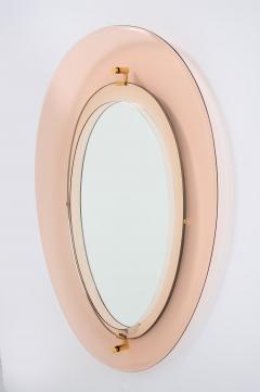 Max Ingrand Max Ingrand Oval Colored Glass Mirror for Fontana Arte ca 1960 - 3508400