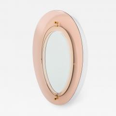 Max Ingrand Max Ingrand Oval Colored Glass Mirror for Fontana Arte ca 1960 - 3510309