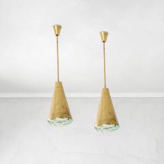 Max Ingrand Max Ingrand Pair of Suspension Lamps mod 1995 for FontanaArte 60s - 3271931