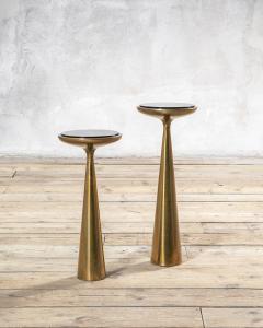 Max Ingrand Max Ingrand Pedestal Tables for Fontana Arte Brass Glass 1957 - 4715388