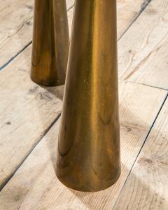 Max Ingrand Max Ingrand Pedestal Tables for Fontana Arte Brass Glass 1957 - 4715389