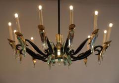 Max Ingrand Max Ingrand for Fontana Arte Rare chandelier c1950 - 4646831