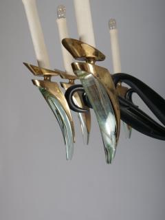 Max Ingrand Max Ingrand for Fontana Arte Rare chandelier c1950 - 4646832