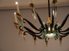 Max Ingrand Max Ingrand for Fontana Arte Rare chandelier c1950 - 4646833