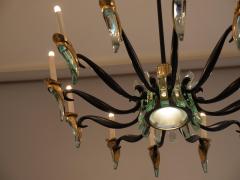 Max Ingrand Max Ingrand for Fontana Arte Rare chandelier c1950 - 4646836