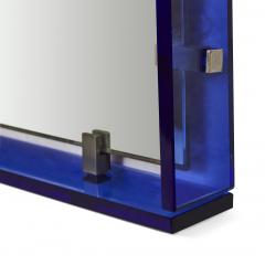 Max Ingrand Mirror with cobalt blue surround by Max Ingrand for Fontana Arte  - 2151985