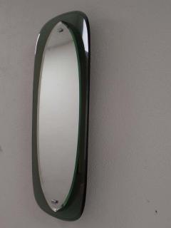 Max Ingrand Pair Italian Mid Century Shield Form Mirror w Murano Glass Frames Max Ingrand - 1759626