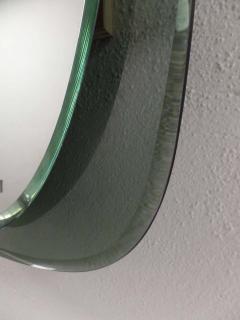 Max Ingrand Pair Italian Mid Century Shield Form Mirror w Murano Glass Frames Max Ingrand - 1759627