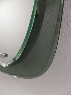 Max Ingrand Pair Italian Mid Century Shield Form Mirror w Murano Glass Frames Max Ingrand - 1759628