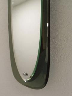 Max Ingrand Pair Italian Mid Century Shield Form Mirror w Murano Glass Frames Max Ingrand - 1759630
