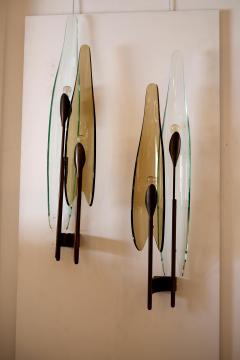 Max Ingrand Pair Max Ingrand for Fontana Arte Dahlia wall lights model no 1461 - 3352103